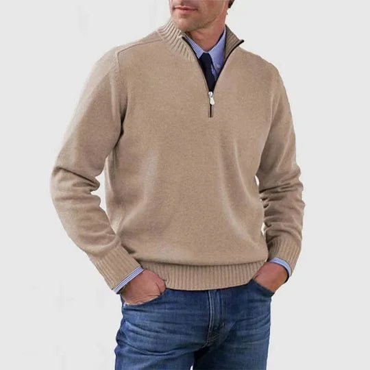 Joris - Klassieke half-zip trui voor heren Angle