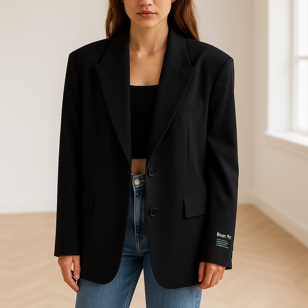 Lieke - Oversized suède blazer met reverskraag voor dames