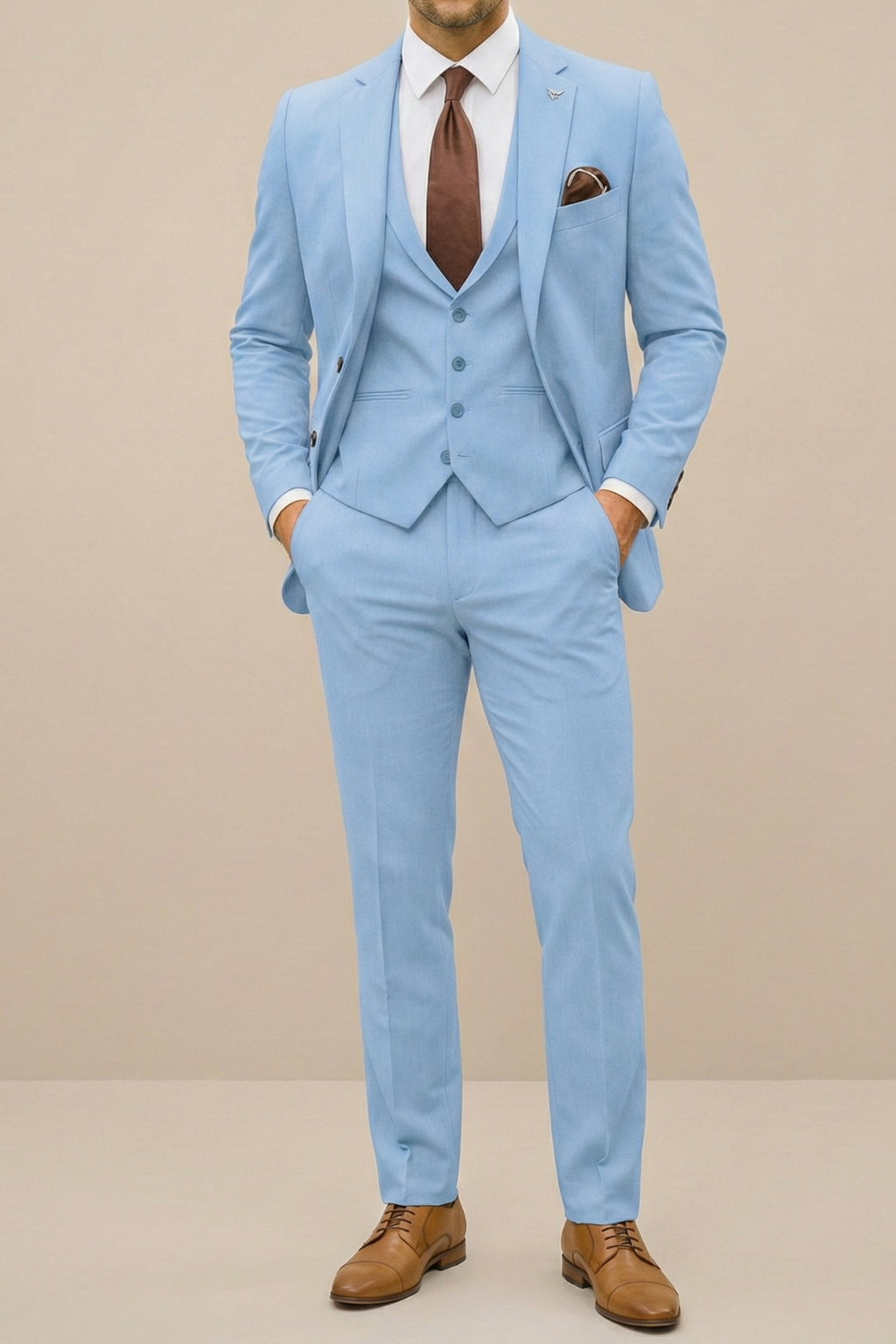 Floris - Slim fit herenpak met rechte pijpen