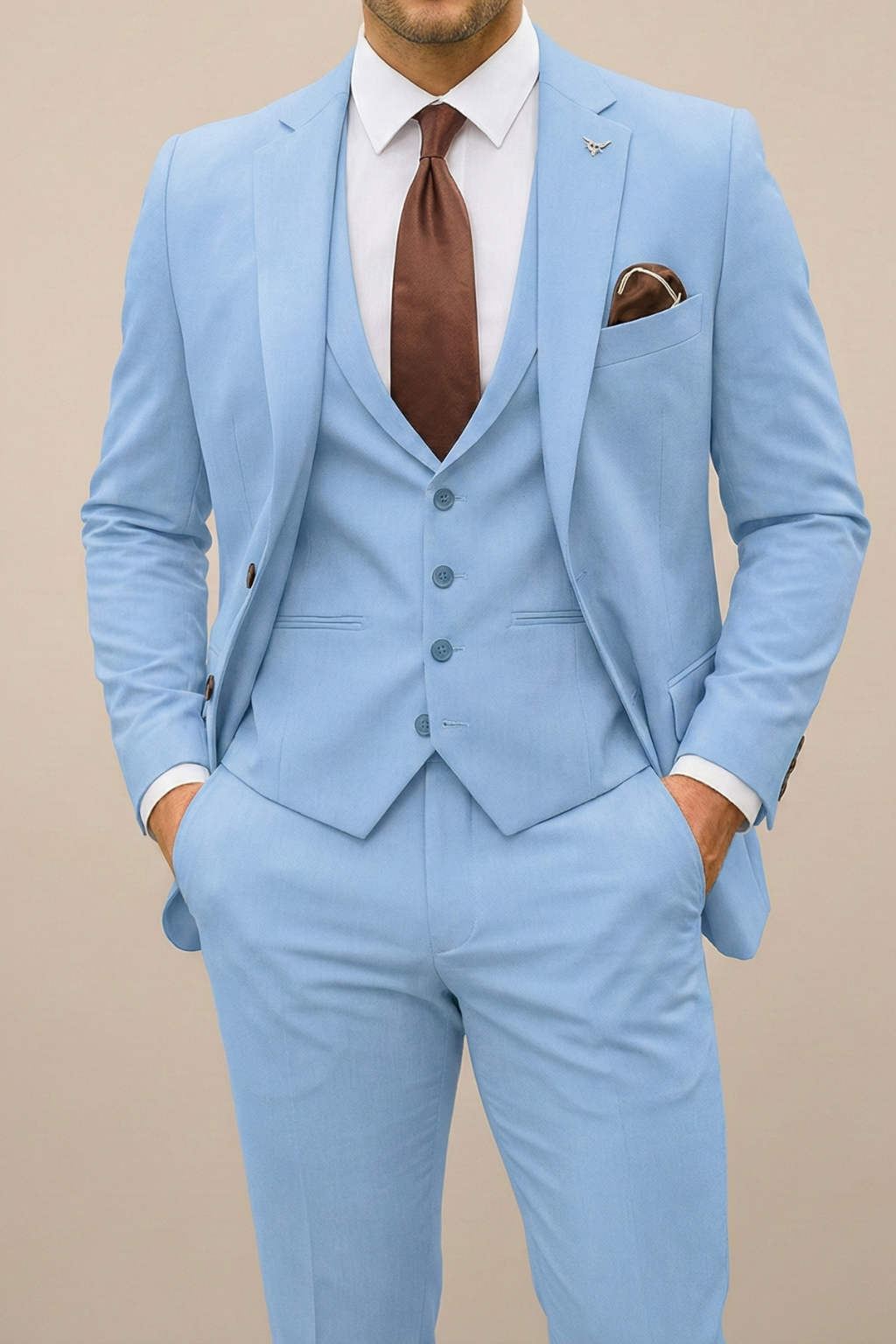 Floris - Slim fit herenpak met rechte pijpen