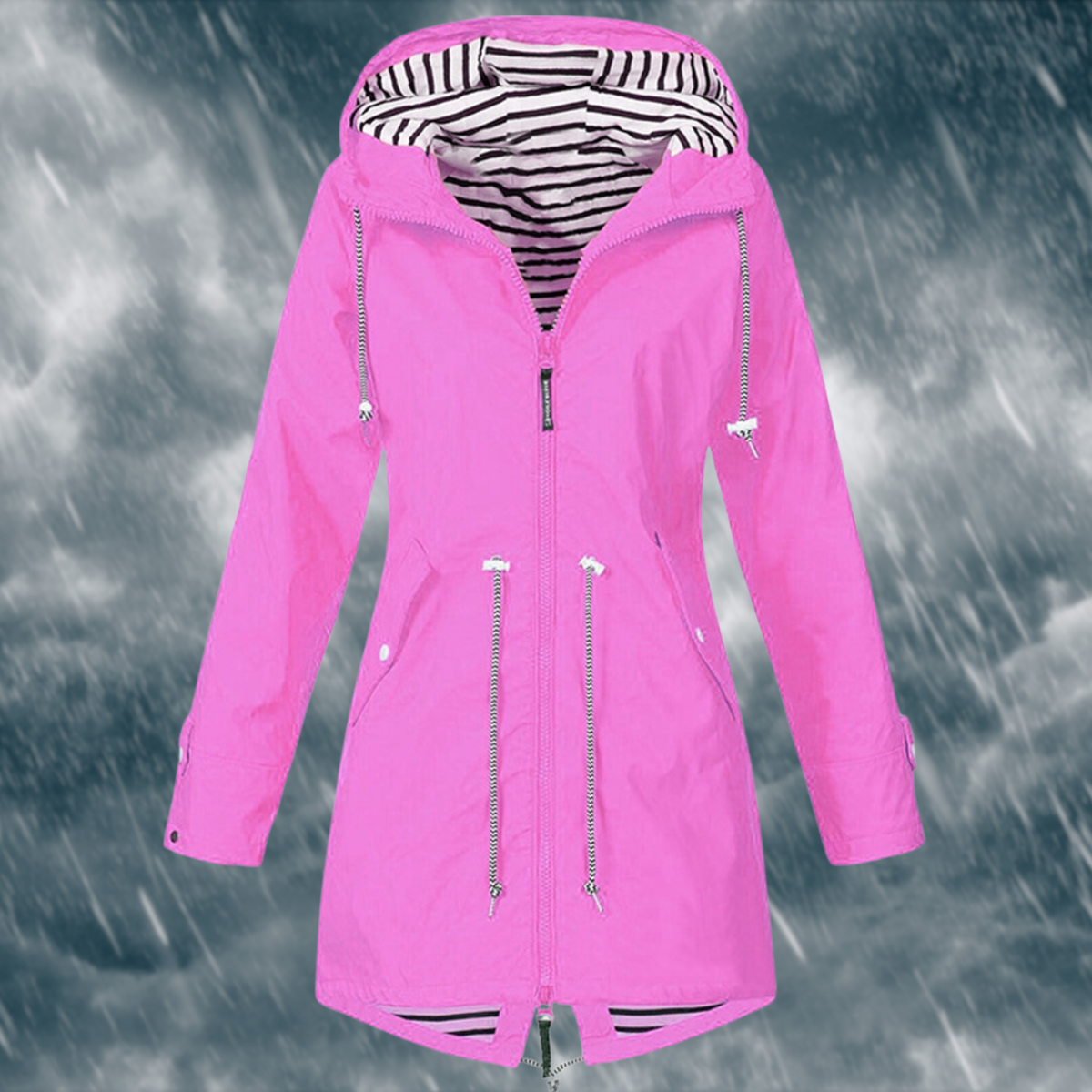 Lieke - Wind- en waterdichte regenjas met capuchon voor dames