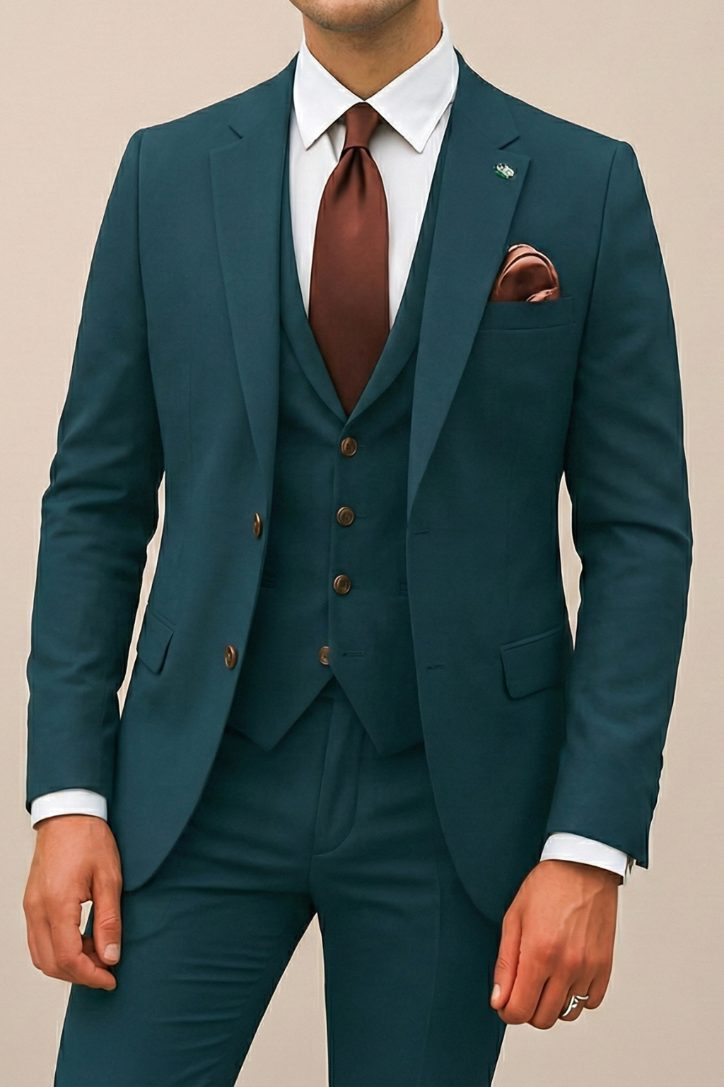 Floris - Slim fit herenpak met rechte pijpen