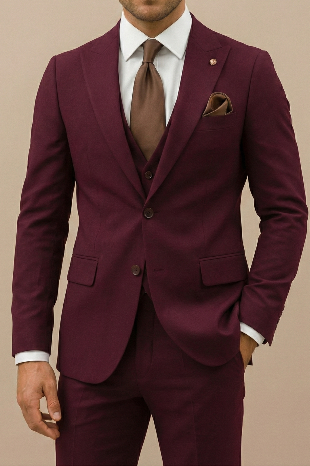 Floris - Slim fit herenpak met rechte pijpen