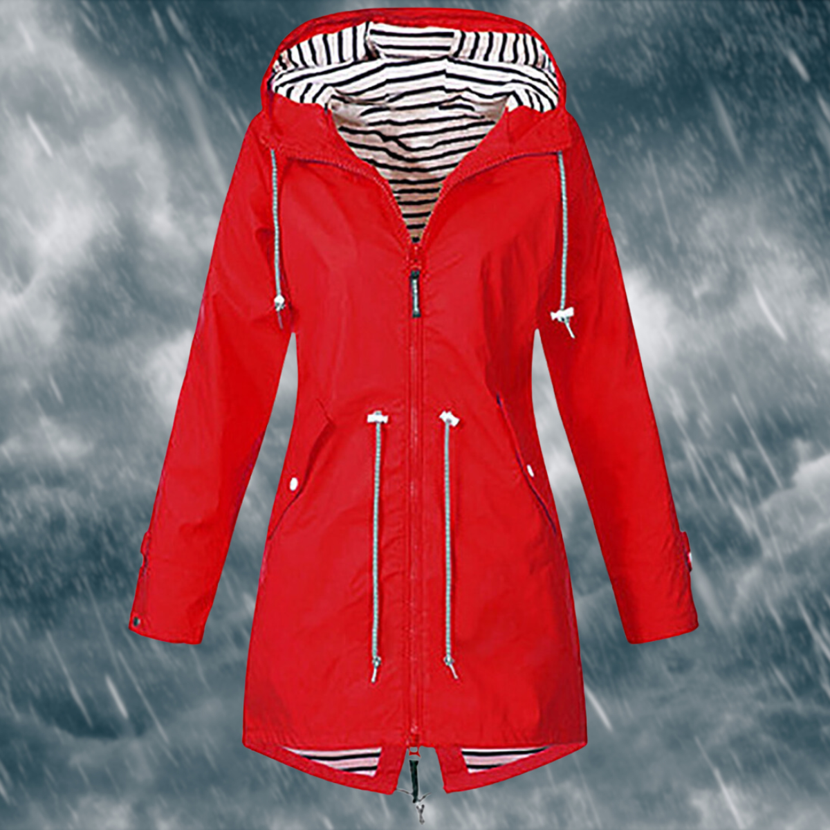 Lieke - Wind- en waterdichte regenjas met capuchon voor dames