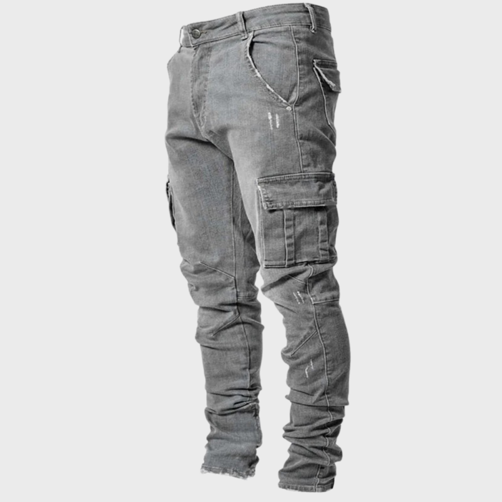 Bram - Slim fit cargo jeans voor heren