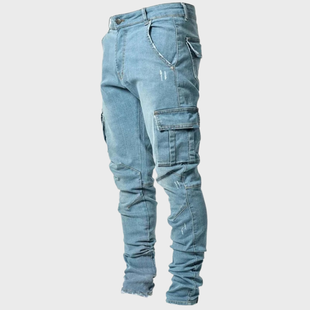 Bram - Slim fit cargo jeans voor heren