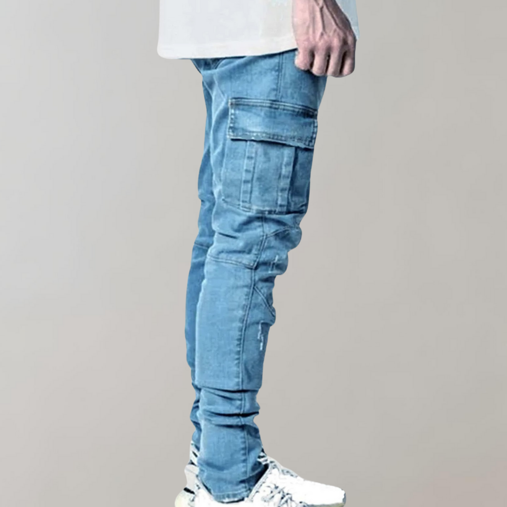 Bram - Slim fit cargo jeans voor heren