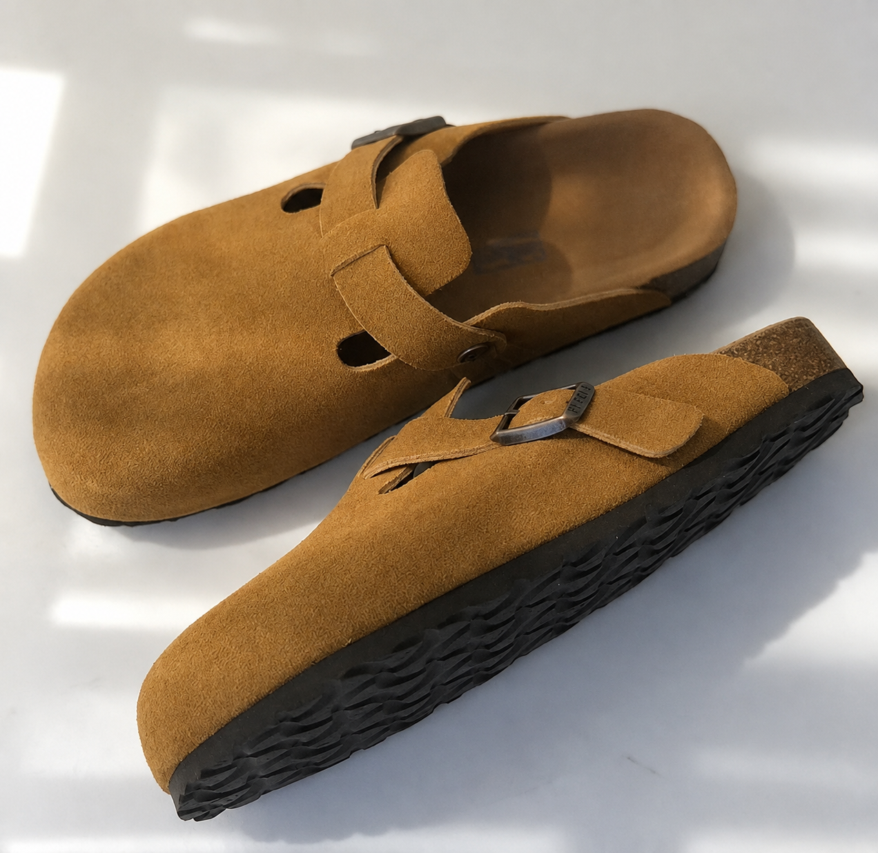 Daan - Leren Boston-sandalen voor heren