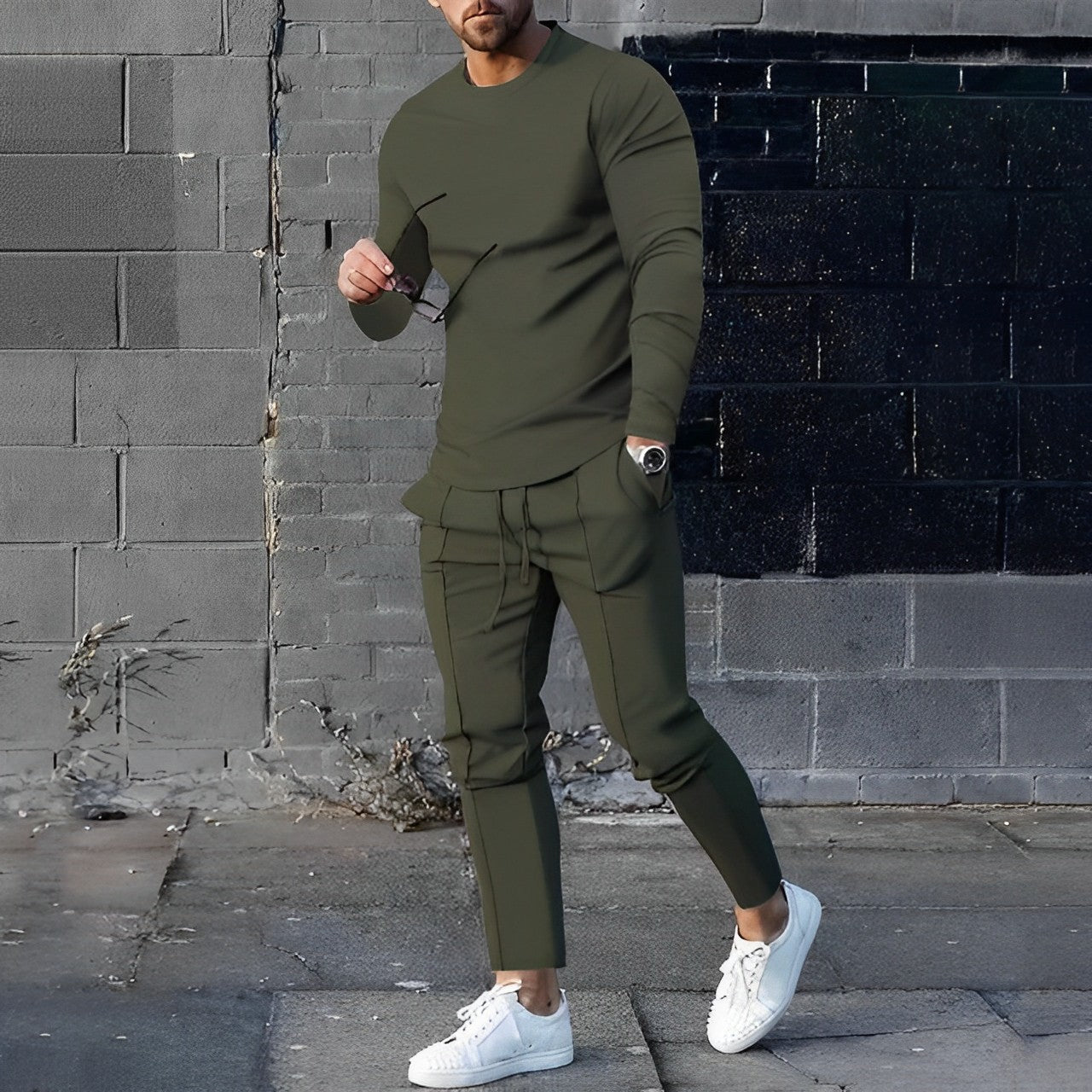 Floris - Casual gebreide sweater set voor heren