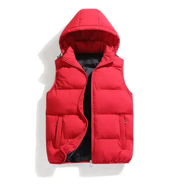 Ruben - Gewatteerde bodywarmer met capuchon voor heren