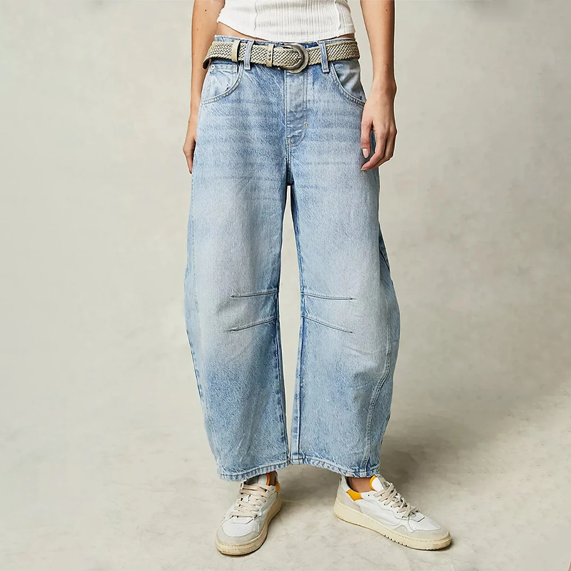 Fenna - Relaxed baggy jeans met hoge taille voor dames