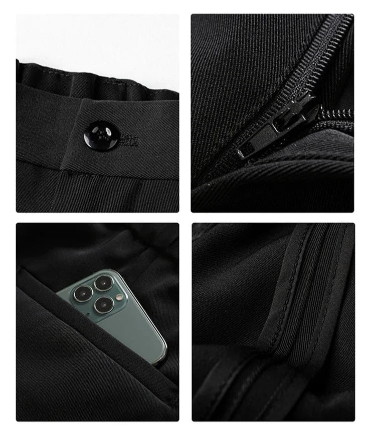 Giel - Losvallende pantalon met plooien voor heren