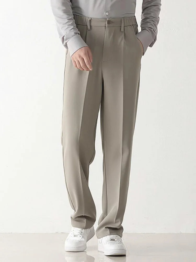 Giel - Losvallende pantalon met plooien voor heren