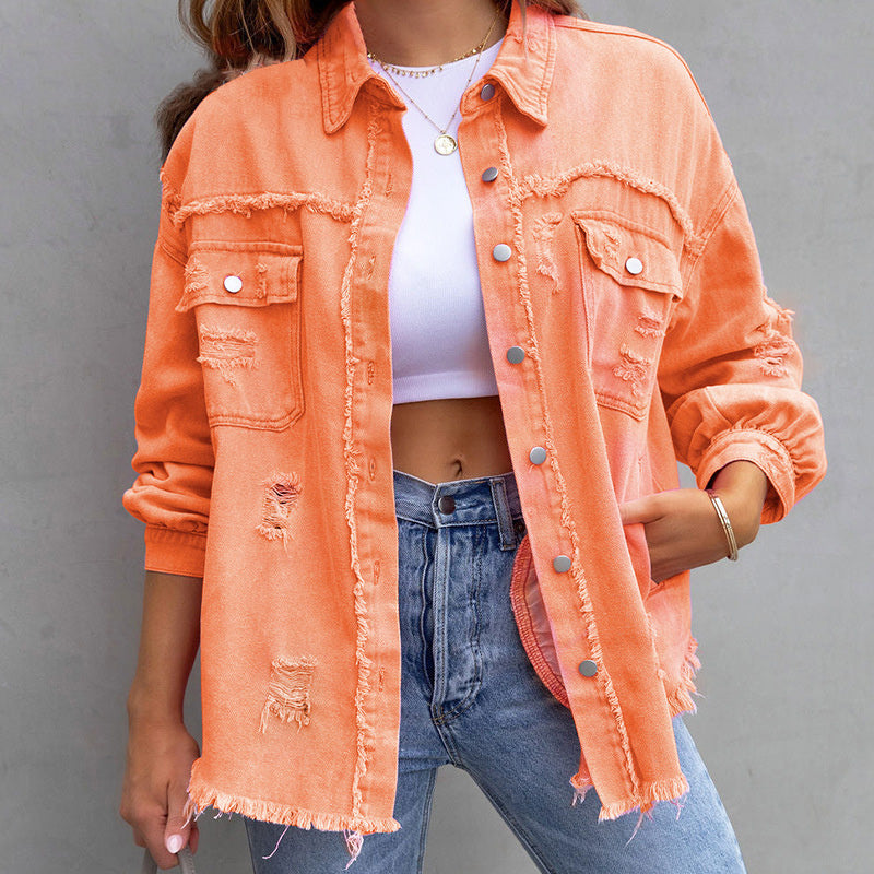 Lieke - Zomerse korte denim jacket voor dames