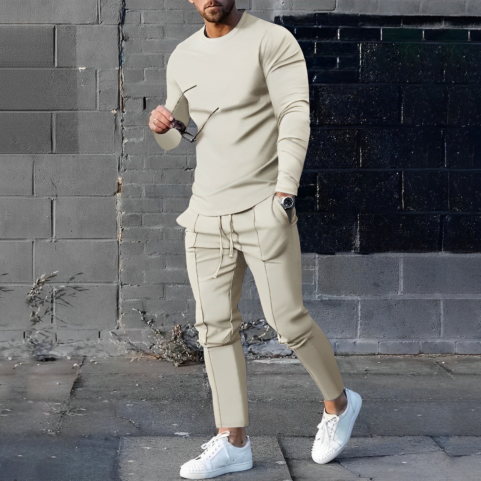 Floris - Casual gebreide sweater set voor heren