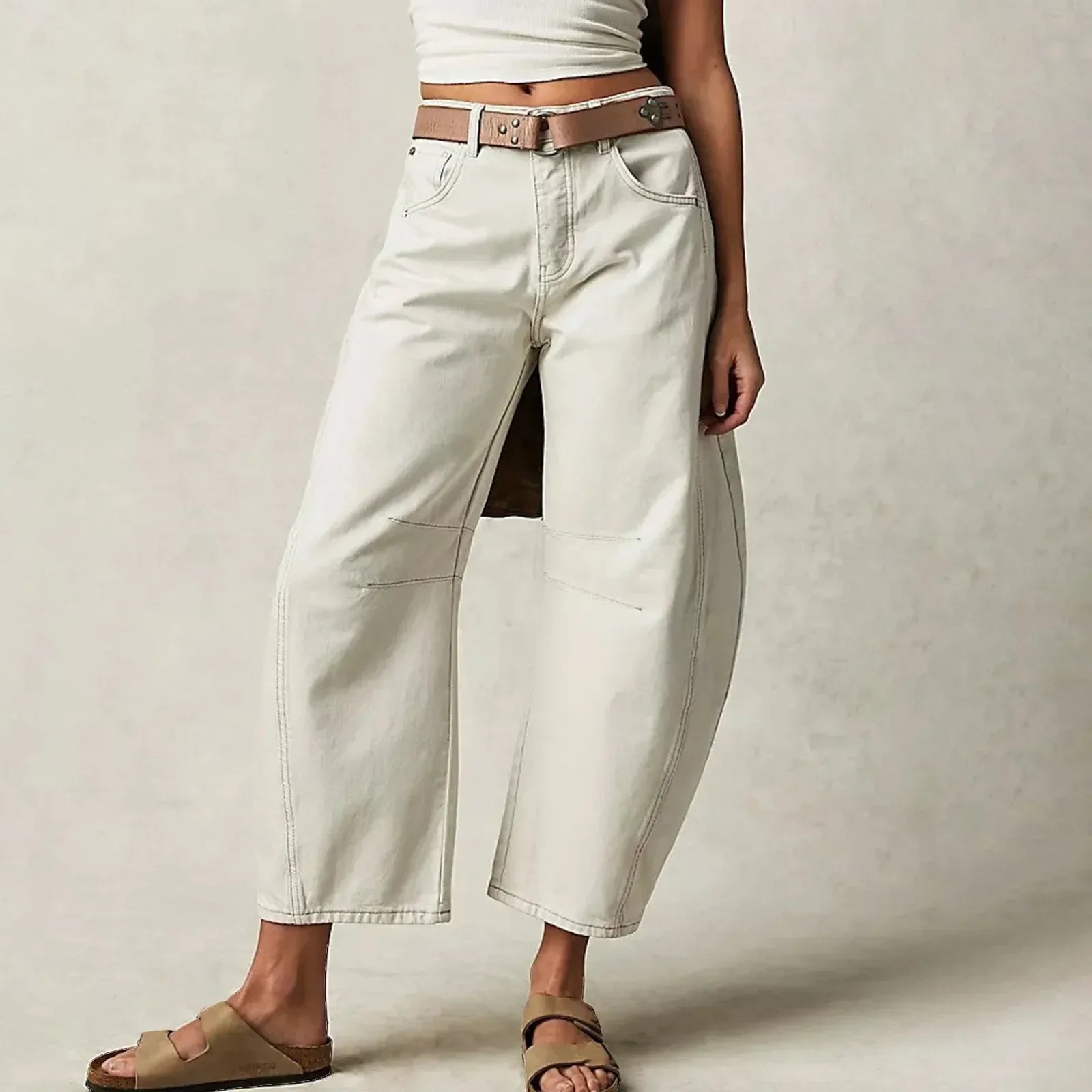 Fenna - Relaxed baggy jeans met hoge taille voor dames