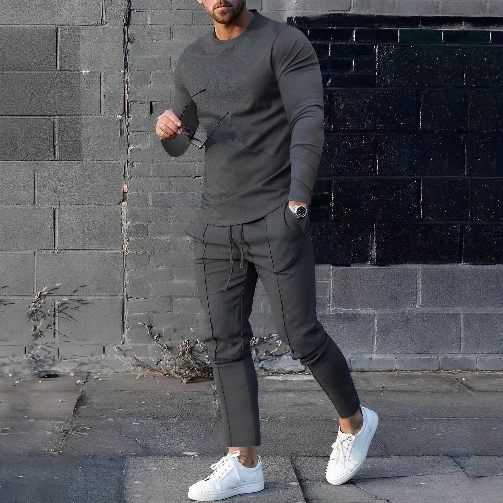 Floris - Casual gebreide sweater set voor heren