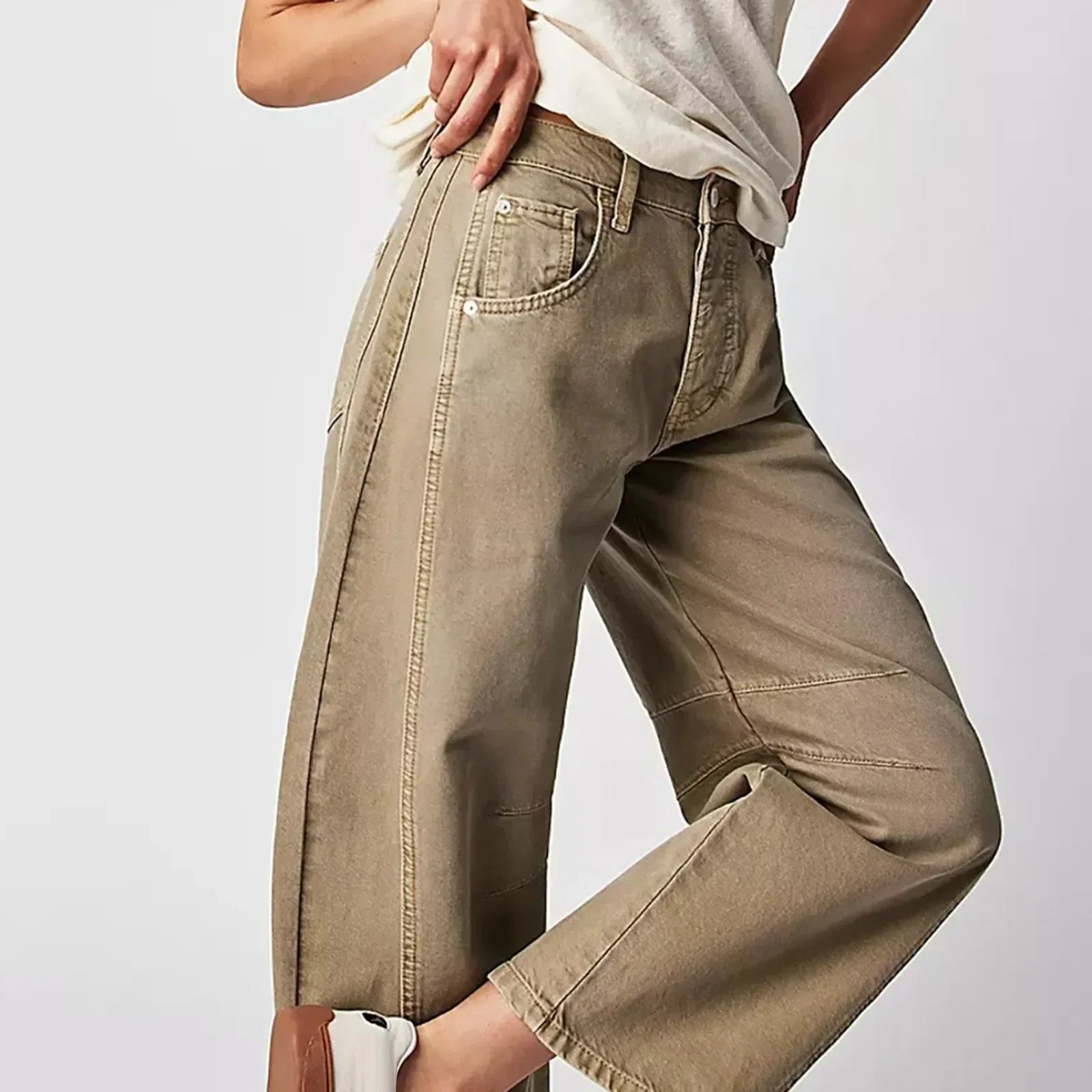 Fenna - Relaxed baggy jeans met hoge taille voor dames