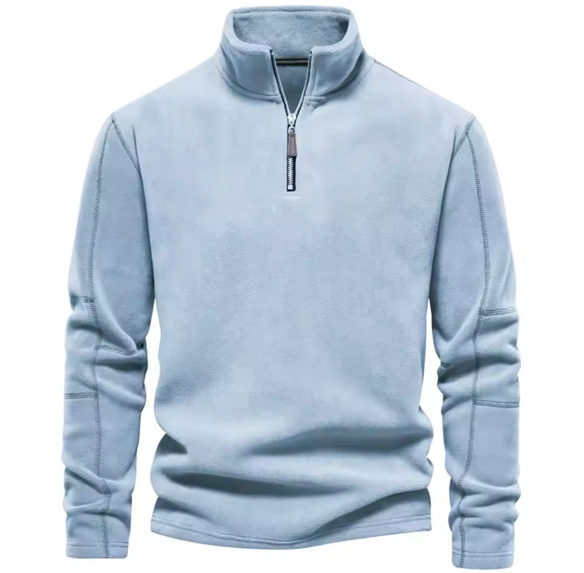 Giel - Gebreide half-zip trui met opstaande kraag voor heren