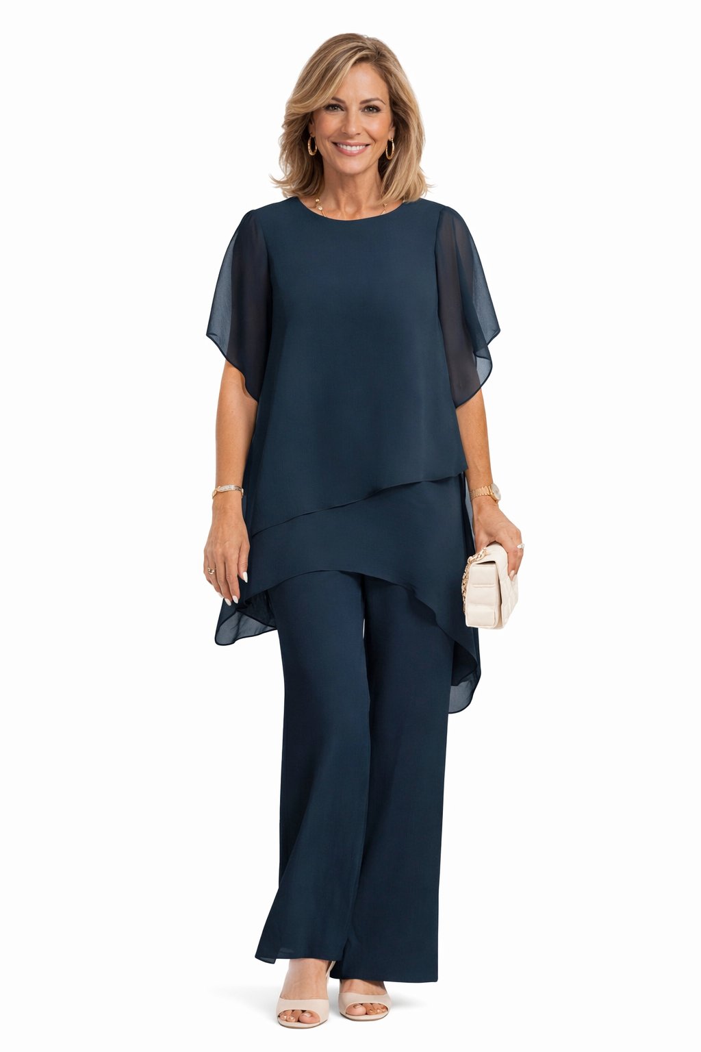 Evi - Elegante asymmetrische set voor dames Front
