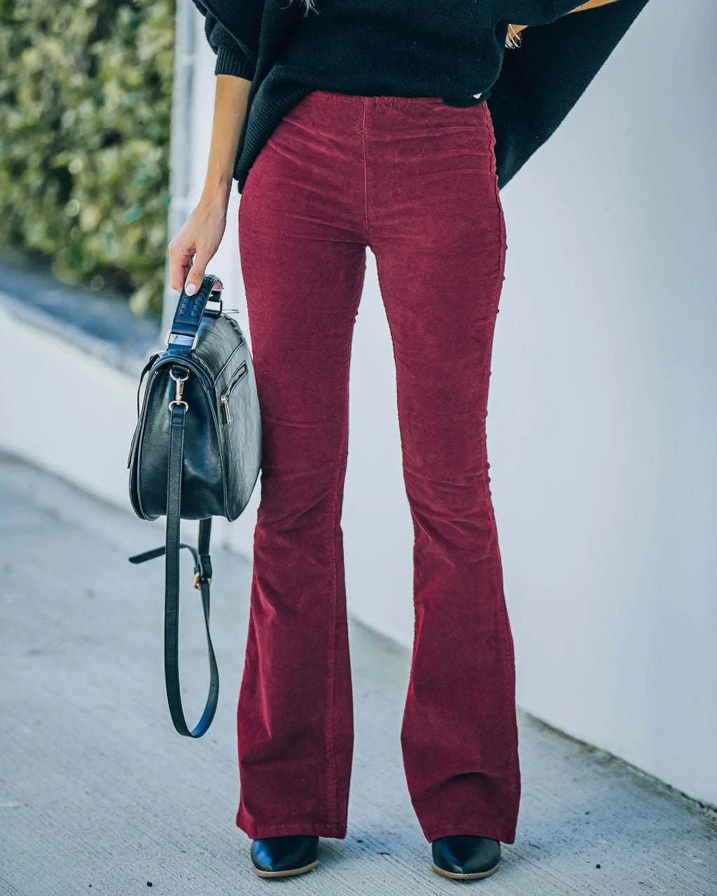Evi - Elegante corduroy flare broek voor dames Side