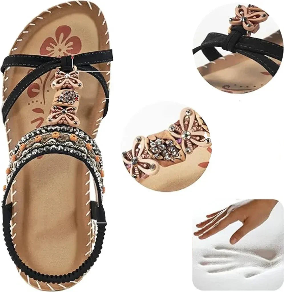 Fenna - Zomerse sandalen met sierbandjes voor dames
