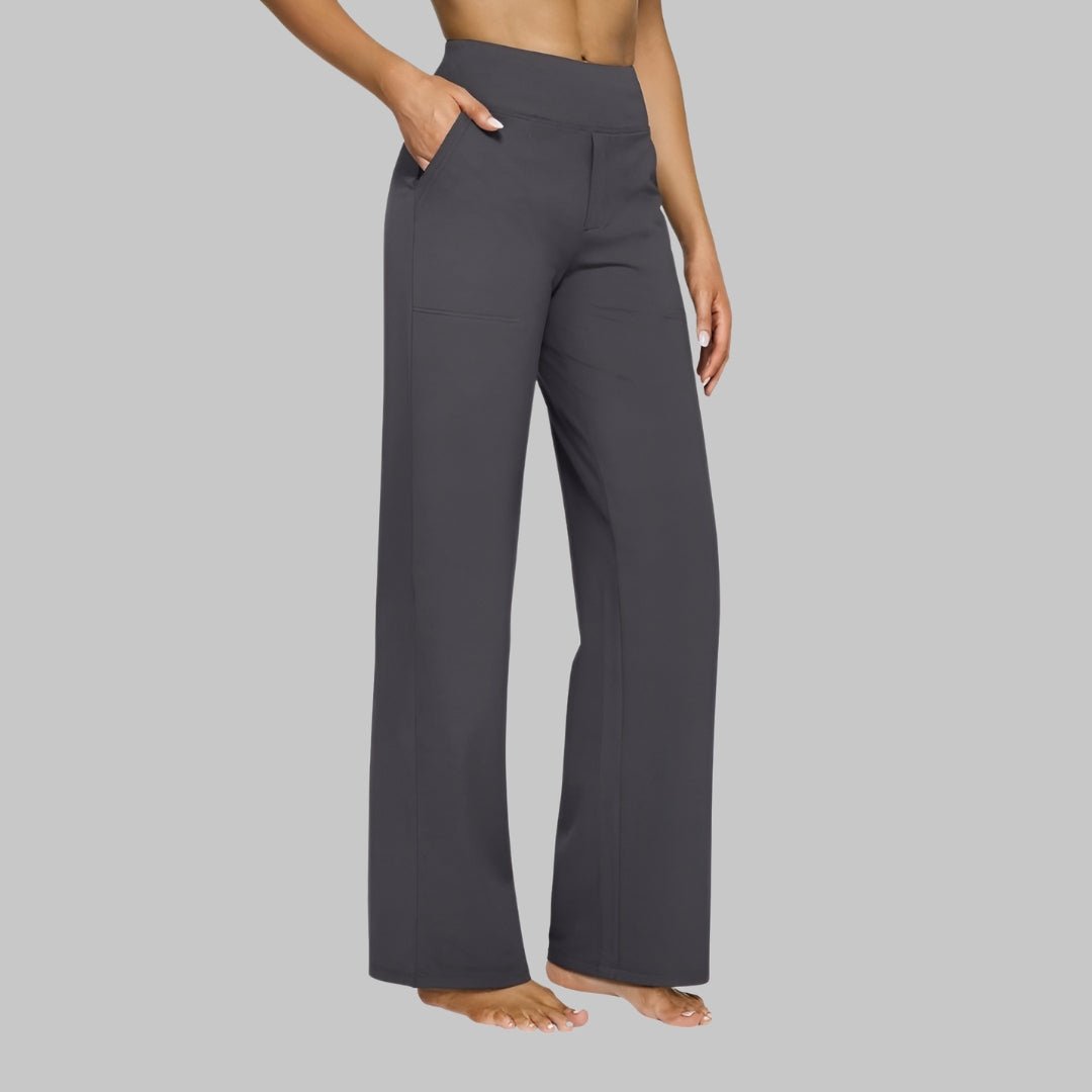 Fenna - Elegante wide leg broek met elastische taille voor dames Close Up
