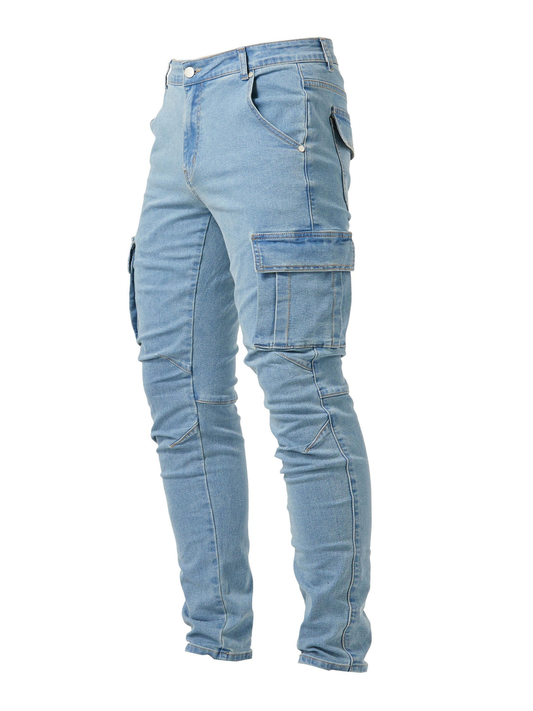 Giel - Slim fit cargo jeans voor heren