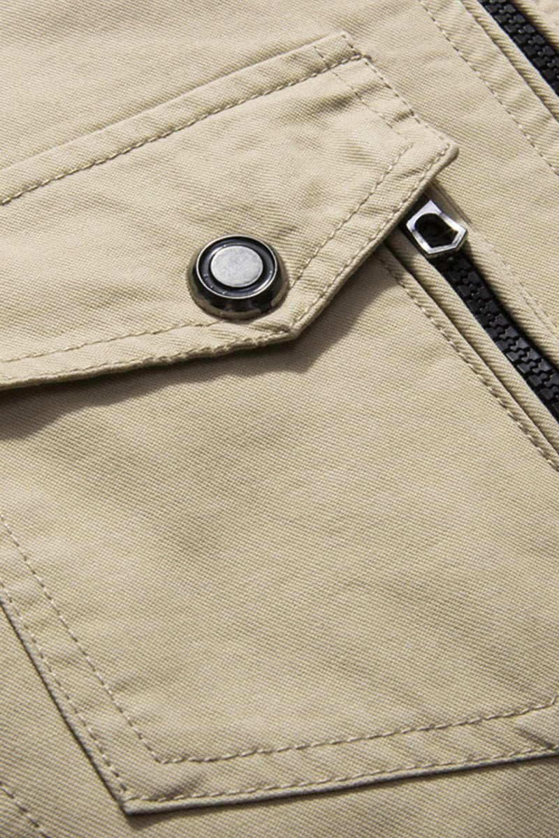 Giel - Vintage militaire bomberjack met epauletten voor heren Back