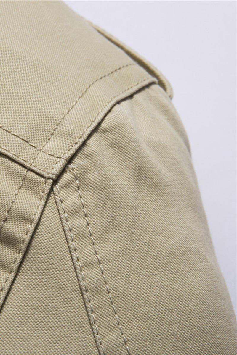 Giel - Vintage militaire bomberjack met epauletten voor heren Close Up