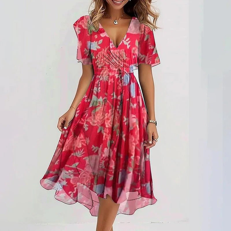 Hazel - Stralende elegante jurk met pofmouwen voor dames Lifestyle