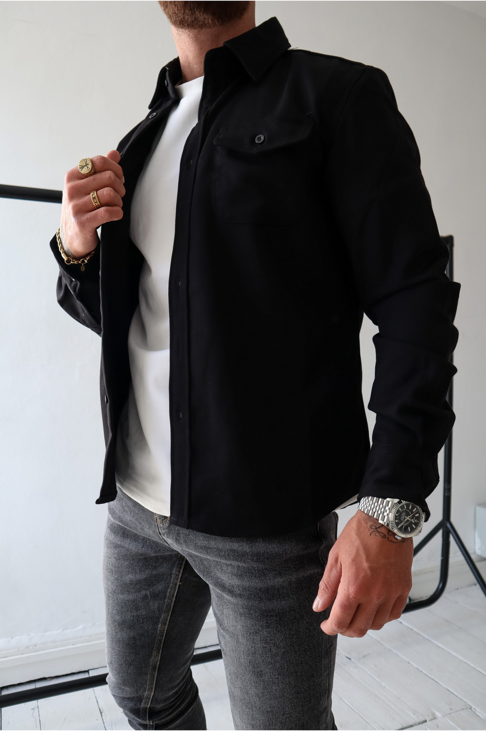 Giel - Casual overshirt met capuchon voor heren