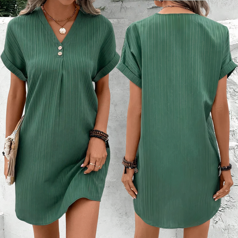Lieke - Elegante zomerjurk met v-hals voor dames