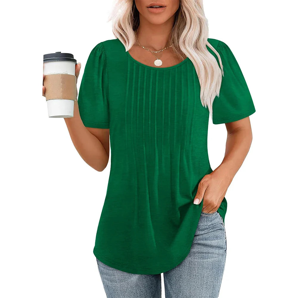 Jet - Elegant geplooide blouse voor dames