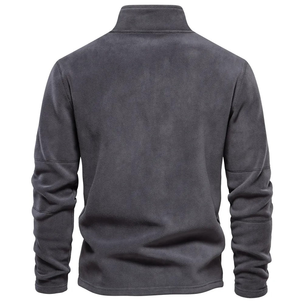 Giel - Gebreide half-zip trui met opstaande kraag voor heren