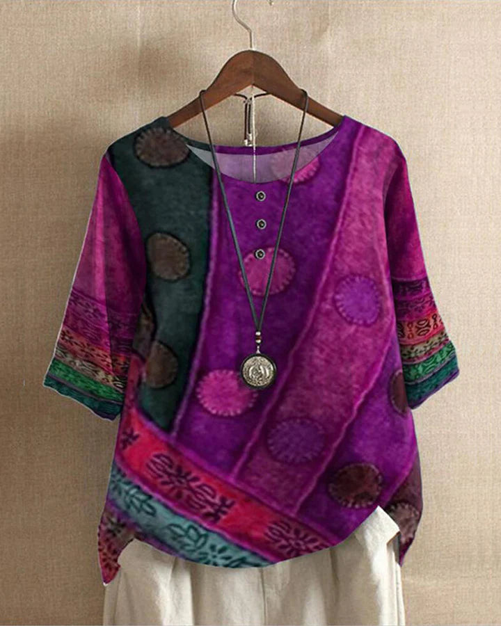 Fenna - Elegante top met driekwart mouw voor dames