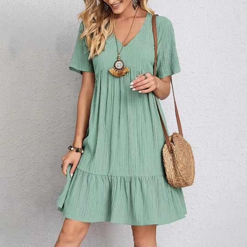 Inge - Luchtige chique zomerjurk met korte mouwen voor dames Lifestyle