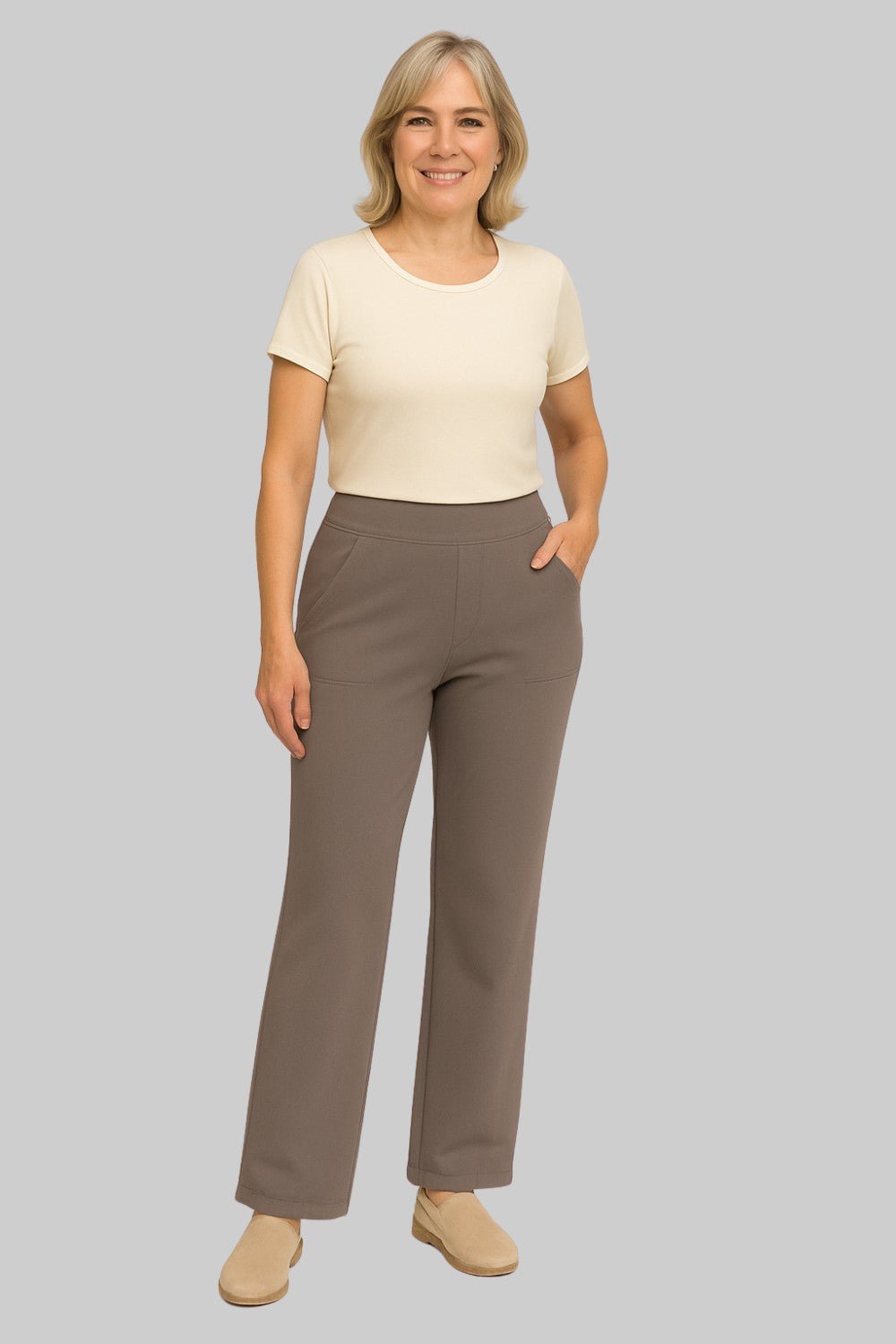 Iris - Elastische high waist stretchbroek voor dames View 12