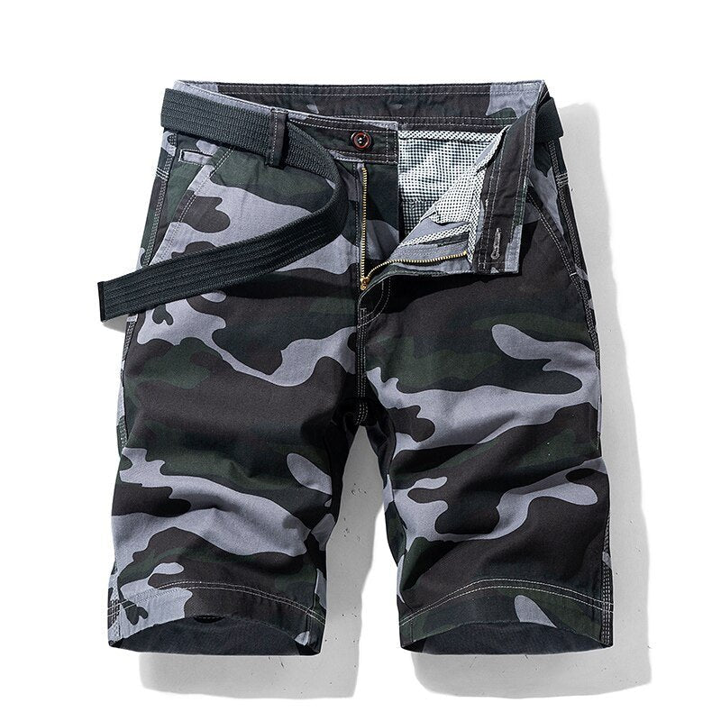 Jens - Casual camouflage cargo short voor heren Close Up