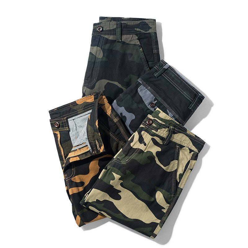 Jens - Casual camouflage cargo short voor heren Detail