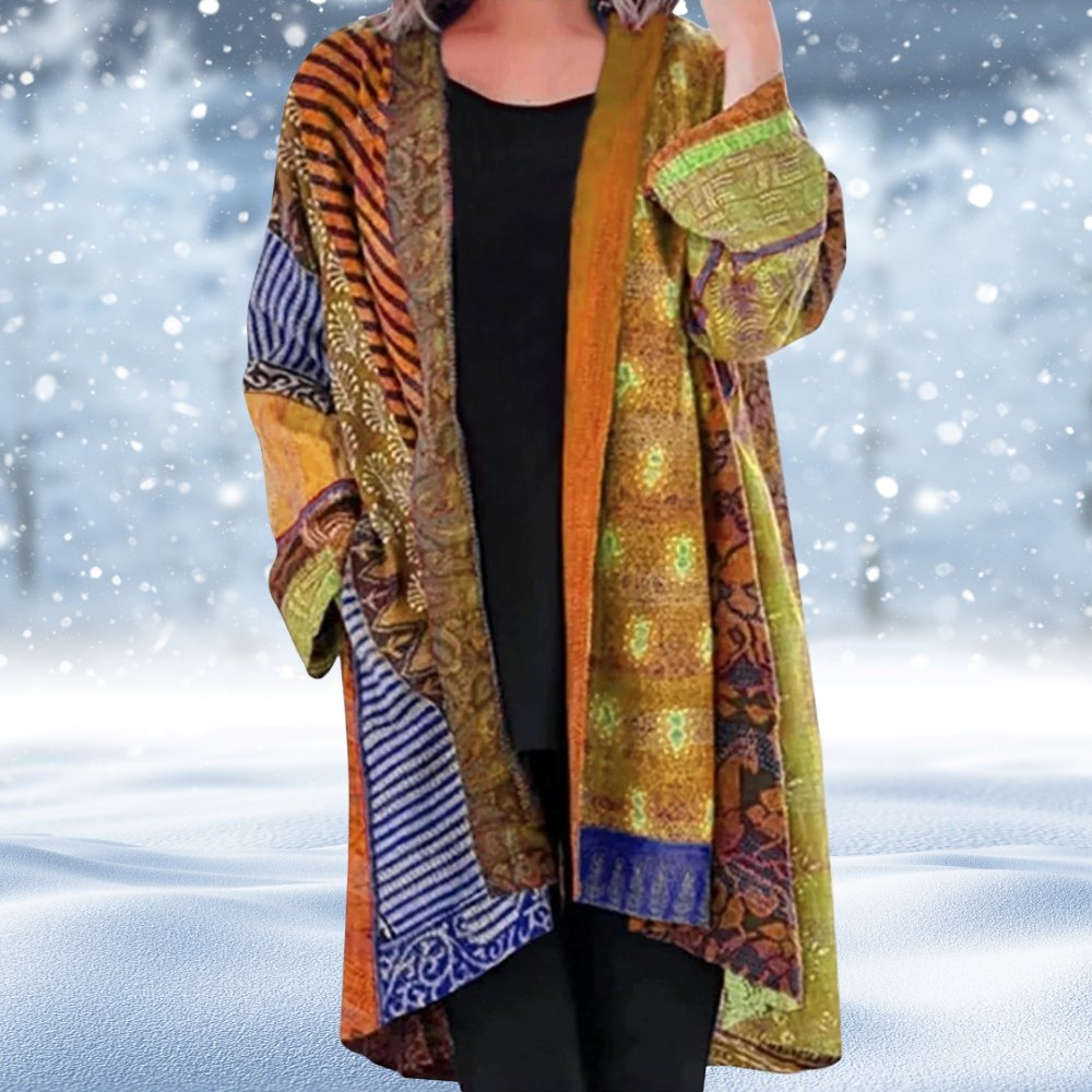 Jolien - Vintage gebreid vest voor dames Back