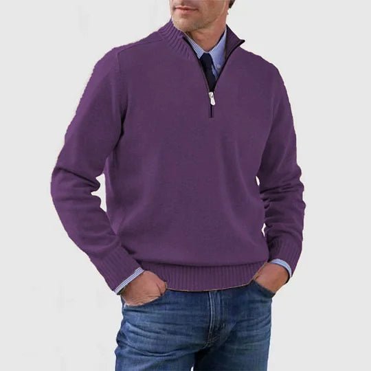 Joris - Klassieke half-zip trui voor heren Detail
