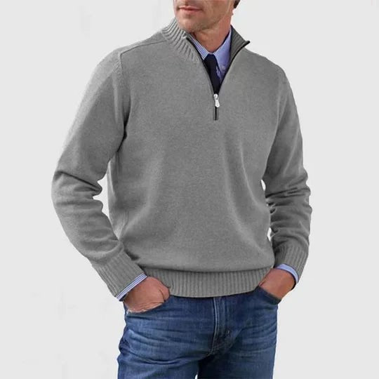 Joris - Klassieke half-zip trui voor heren View 12