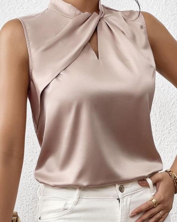 Lieke - Elegante mouwloze top met halsdetail voor dames