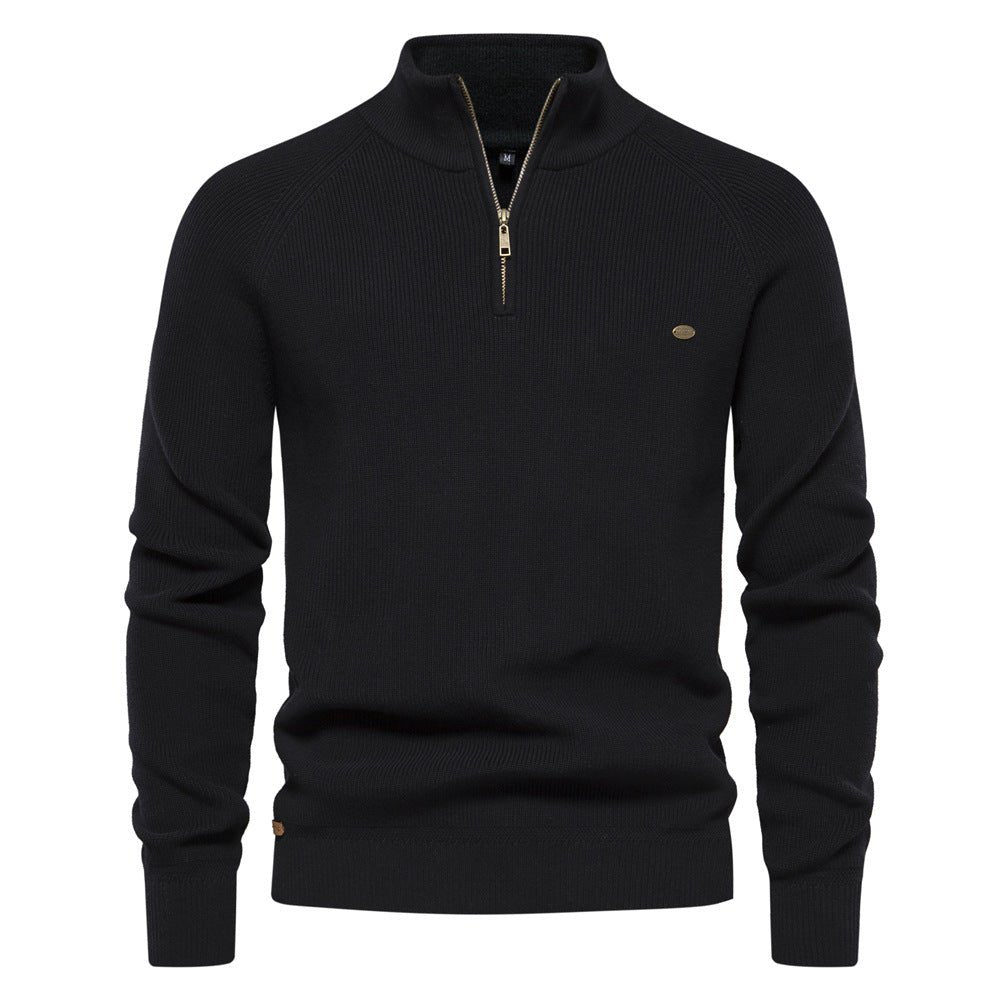 Lars - Klassieke half-zip trui voor heren Back