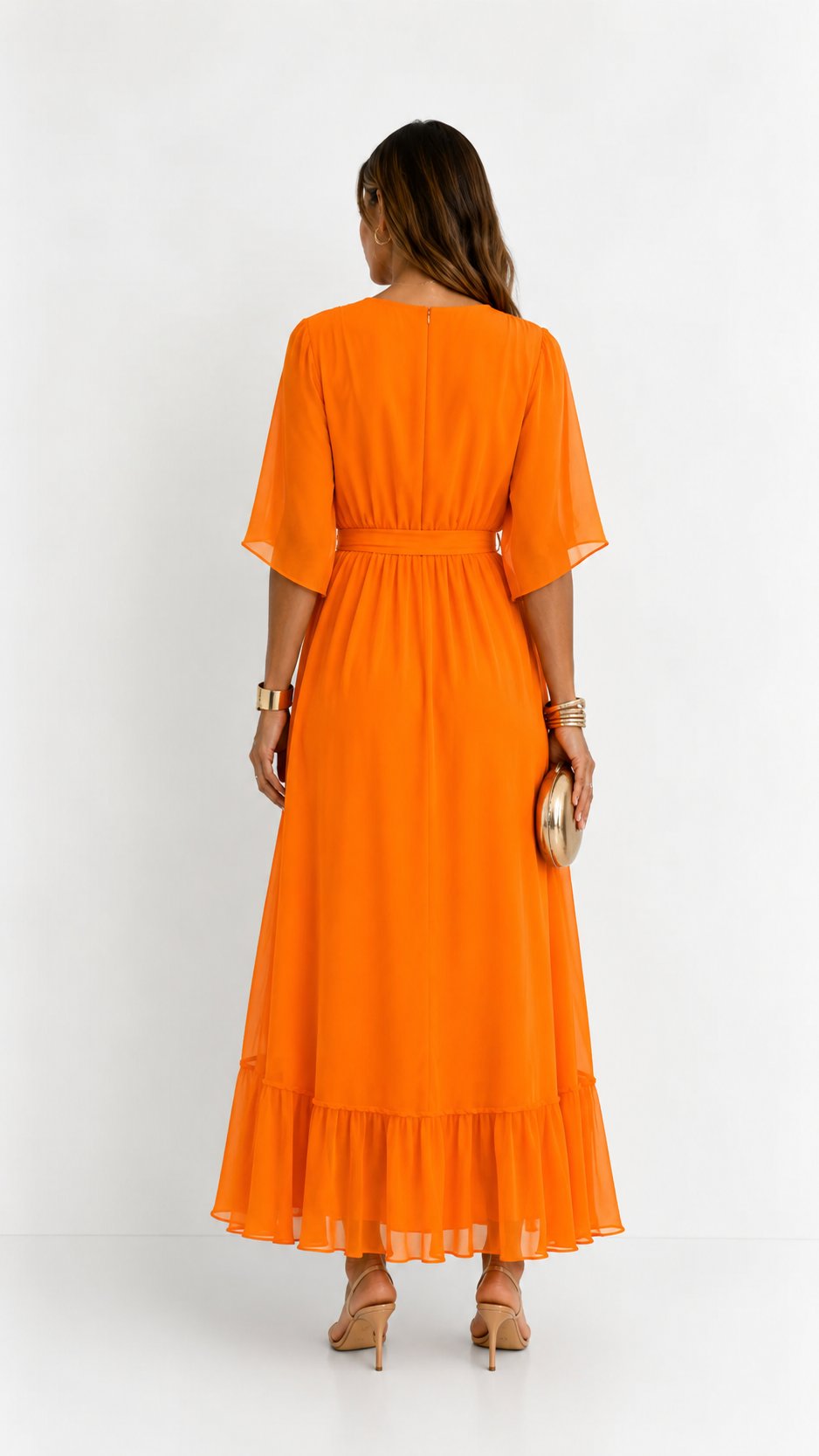 Lieke - Elegante chiffon vouwjurk voor dames View 21