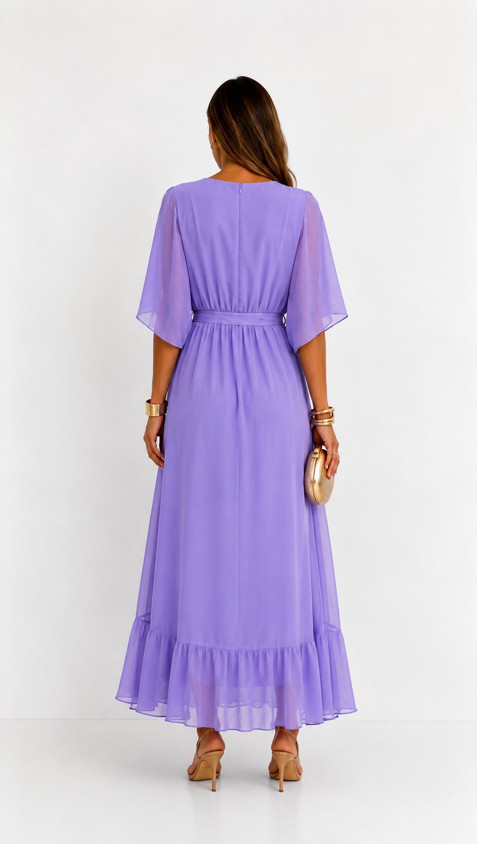 Lieke - Elegante chiffon vouwjurk voor dames View 26