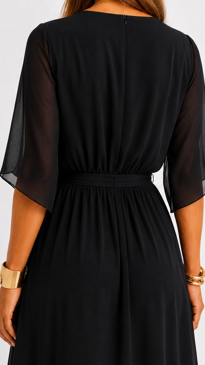 Lieke - Elegante chiffon vouwjurk voor dames View 33