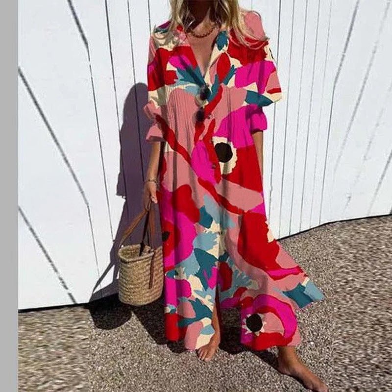 Lotte - Minimalistische vloeiende maxi-jurk voor dames View 11