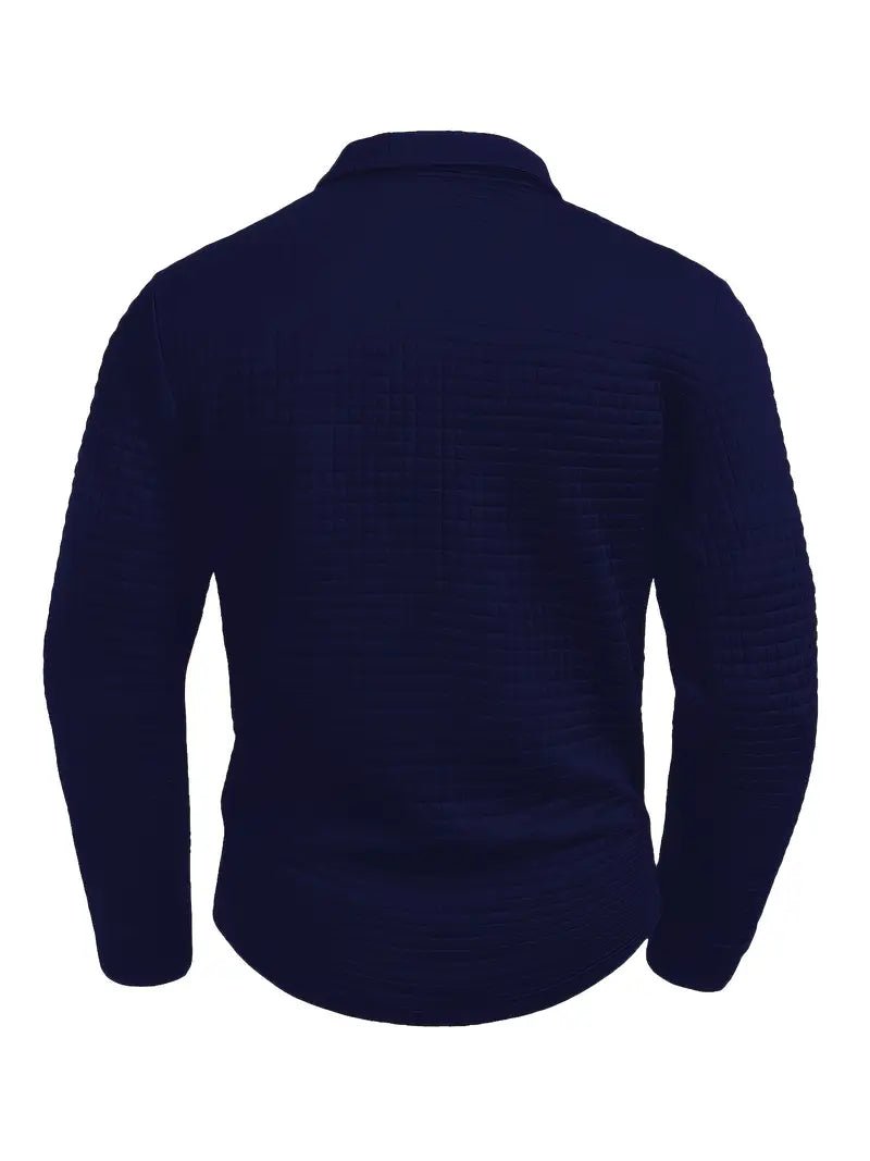 Luuk - Casual longsleeve polo voor heren Close Up